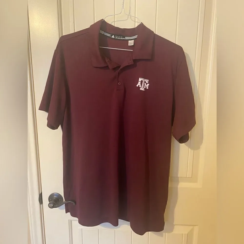 Men’s Adidas Maroon A&M Polo Shirt - Size XXL